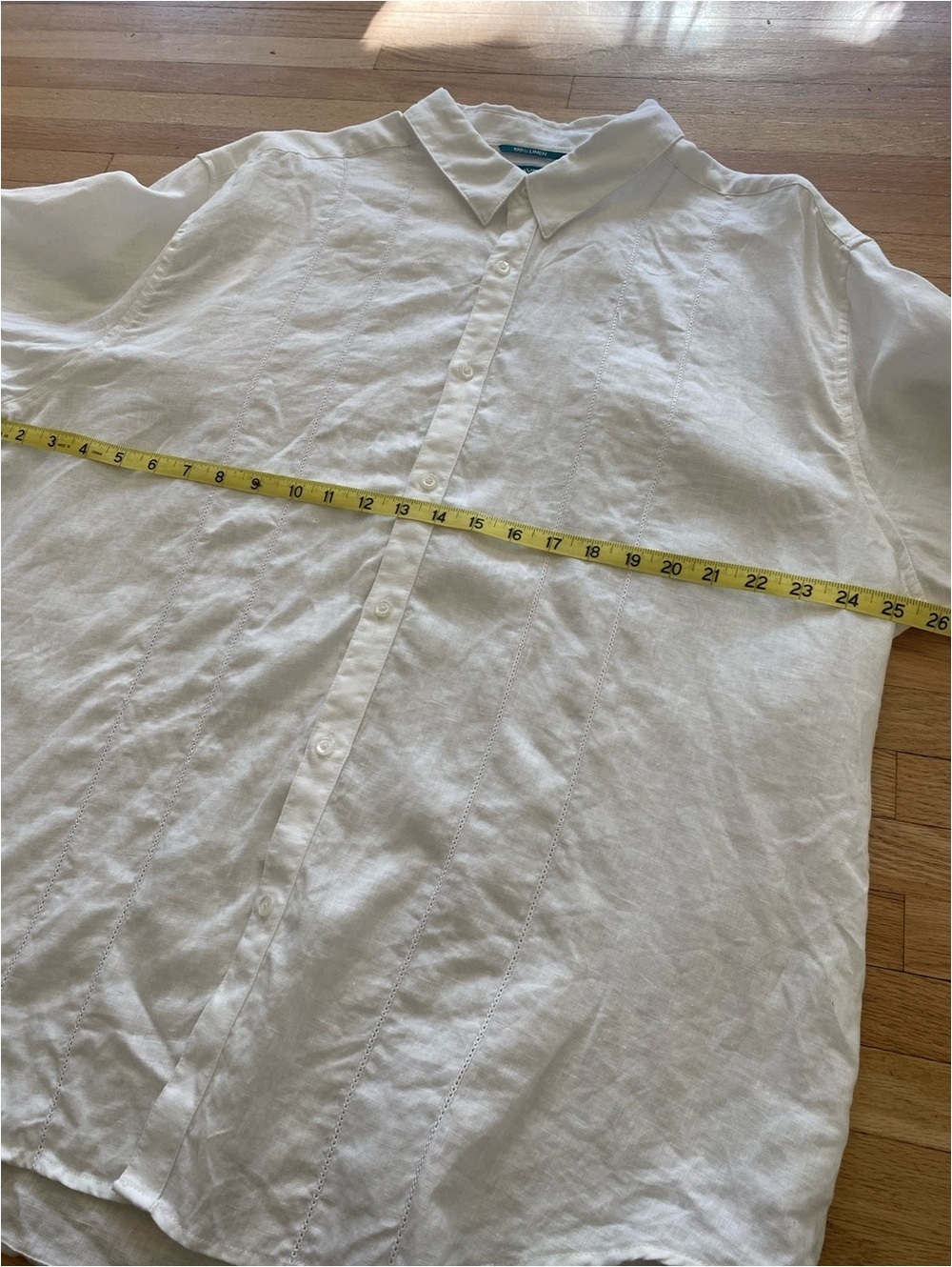 Cubavera 100% linen guayabera long sleeve pick stitch summer wedding beach shirt - Picture 4 of 6